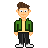 Animated Wes Pixel Character